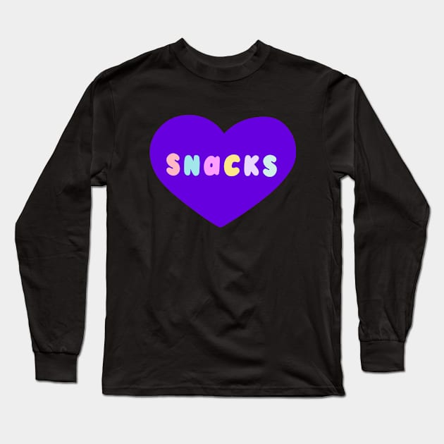 Love Snacks in Purple Long Sleeve T-Shirt by evannave